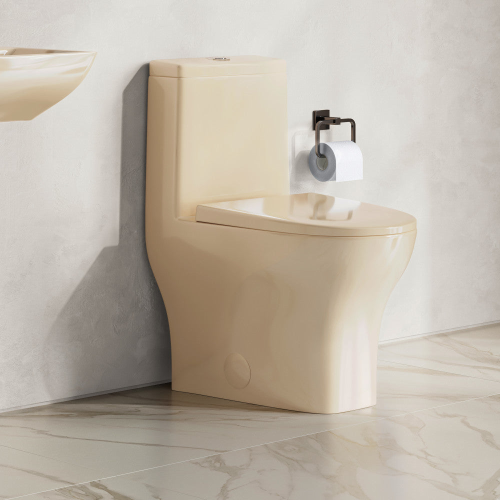 Sublime II One-Piece 10" Rough-in 1.1/1.6 GPF Dual Top Flush Round Toilet in Glossy Bisque