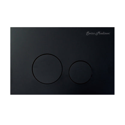 Monaco Wall Mount Dual Flush Actuator plate in Matte Black