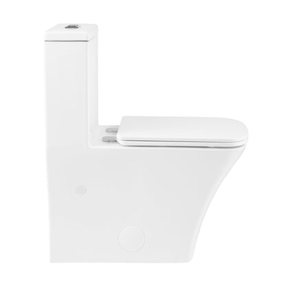 Eclair One-Piece Square Toilet Dual-Flush 0.8/1.28 gpf