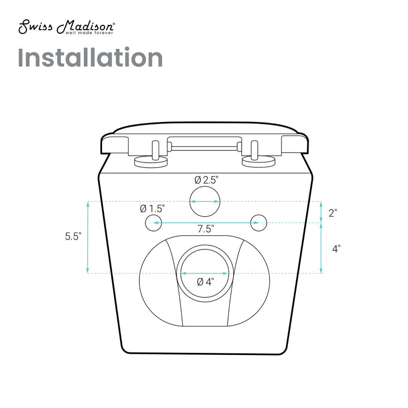 Calice Wall-Hung Toilet Bundle 0.8/1.6 GPF Dual Flush in Glossy White with White Flush Plate