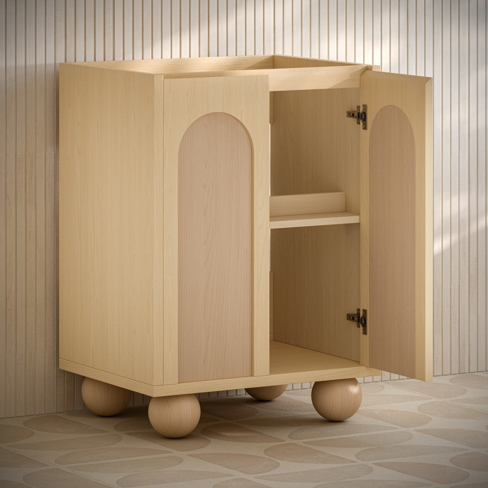 Porte 24" Freestanding Bathroom Vanity Cabinet without Top in Natural Oak