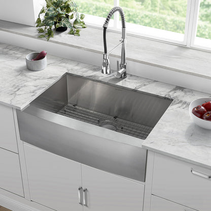 Rivage 30 x 21 Stainless Steel, Single Basin, Farmhouse Kitchen Sink with Apron