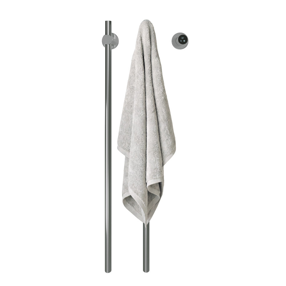 Monaco 2-Bar Electric Towel Warmer with Timer in Polished Chrome