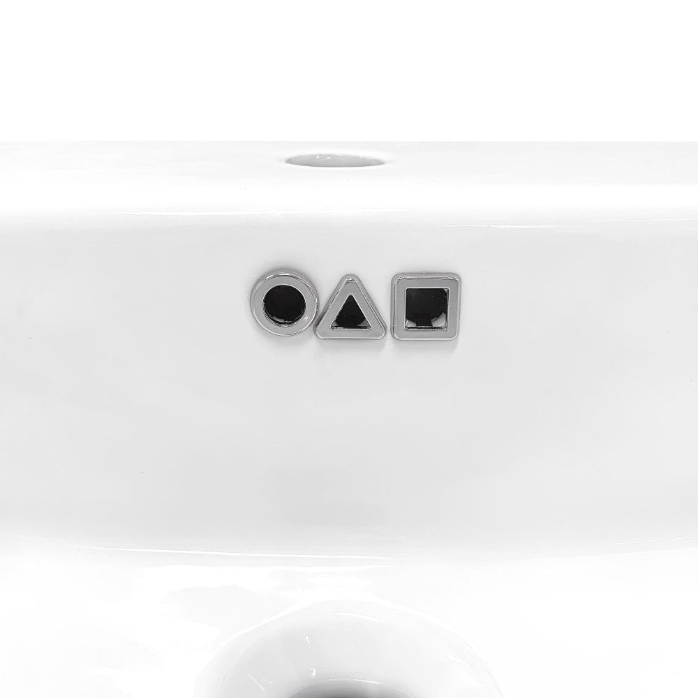 St. Tropez 36" Rectangle Wall-Mounted Sink with Left Side Faucet Mount