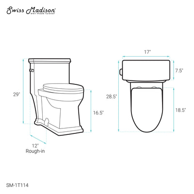 Voltaire One-Piece Elongated Toilet Side Flush 1.28 gpf