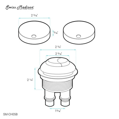 Toilet Hardware Black (SM-1T803HB)