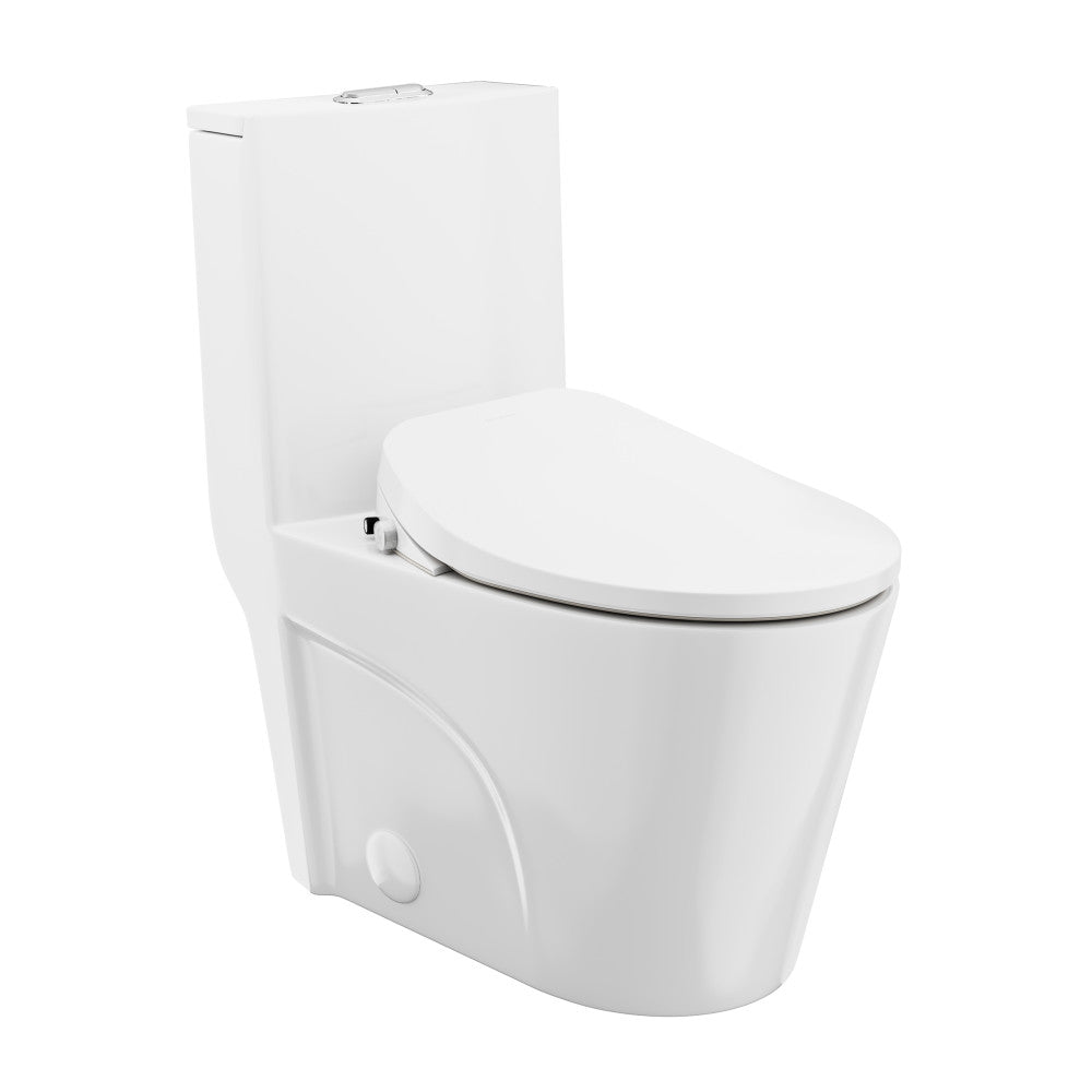 St. Tropez One-Piece Elongated Toilet Vortex Dual-Flush 1.1/1.6 gpf with Smart Seat Bidet