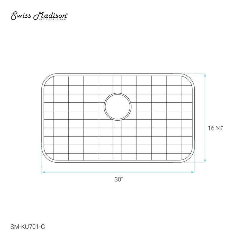 Stainless Steel, Undermount Kitchen Sink Grid for 32 x 19 Sinks