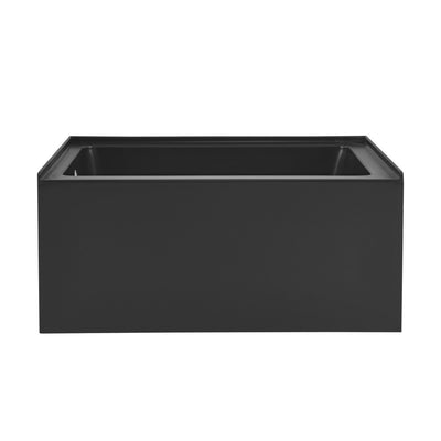 Voltaire 48" x 32" Left-Hand Drain Alcove Bathtub with Apron in Matte Black