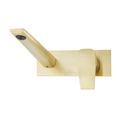 Monaco Single-Handle, Wall-Mount, Bathroom Faucet in Brushed Gold