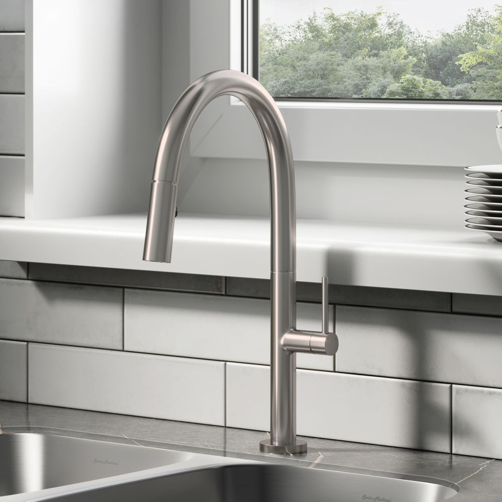 Chalet Single Handle, Pull-Down Kitchen Faucet in Brushed Nickel