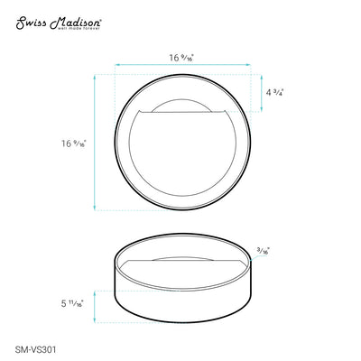 Beau 16.5" Round Vessel Bathroom Sink