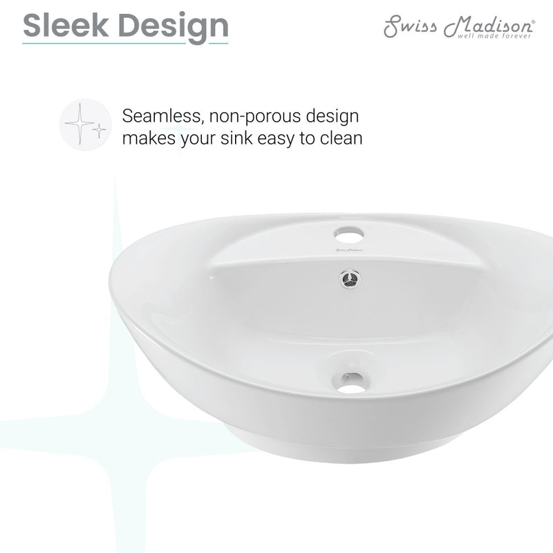 Ivy 23 Oval Ceramic Vessel Sink