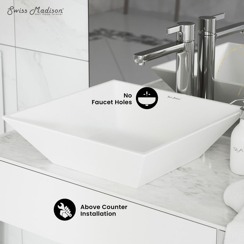 St. Tropez Square Ceramic Vessel Sink