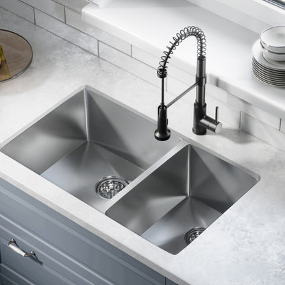 Rivage 33 x 20 Stainless Steel, Dual Basin, Undermount Kitchen Sink