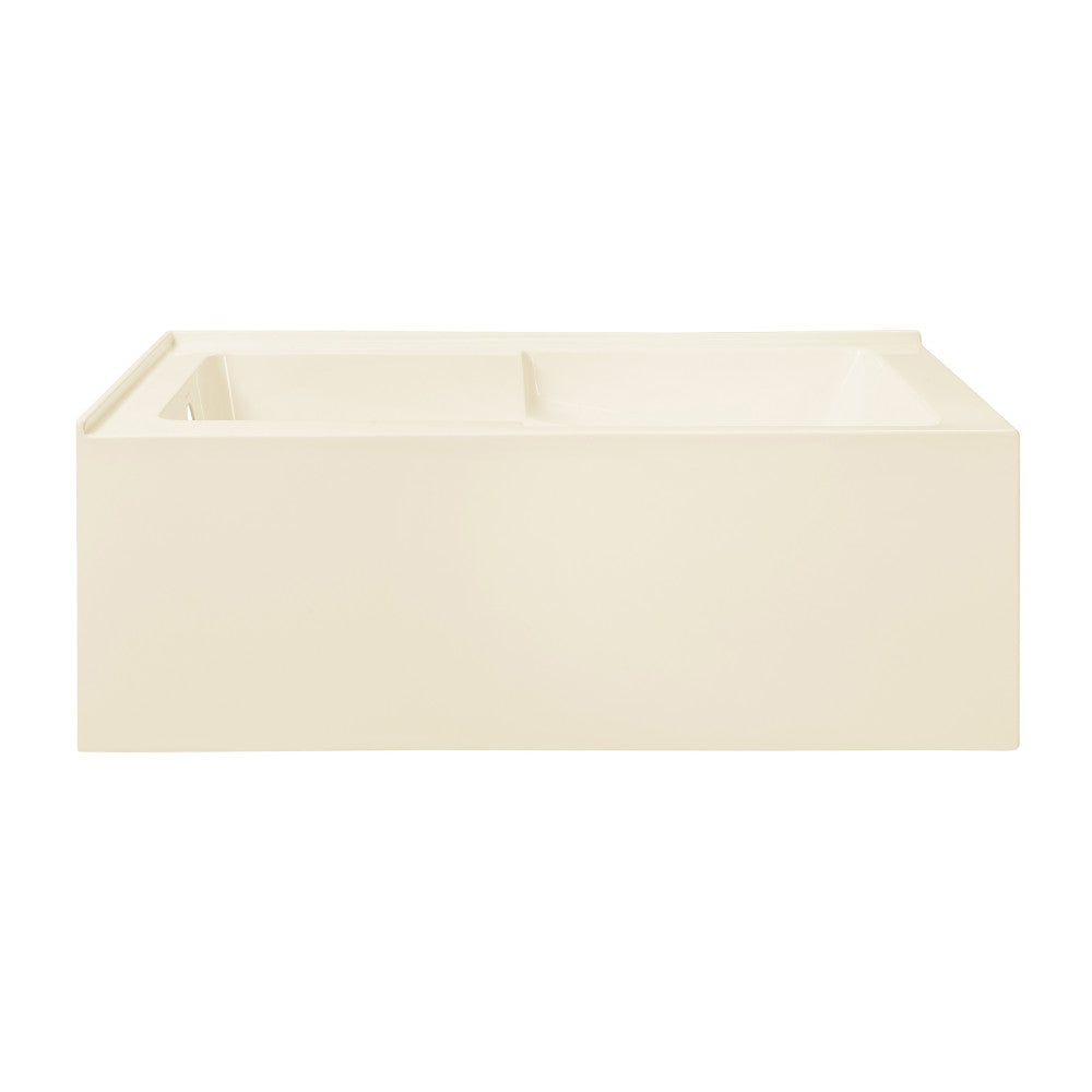 Voltaire 60 x 32 Left Drain Soaking Alcove Corner Apron Bathtub in Glossy Bisque