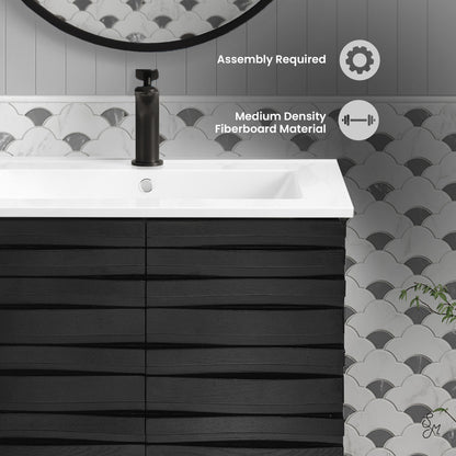 Cascade 24" Bathroom Vanity in Black