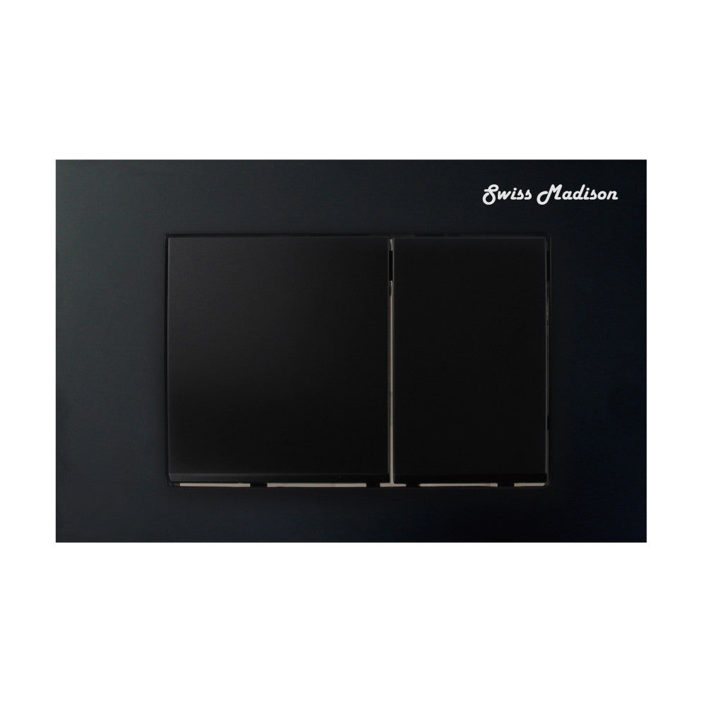 Concorde Wall Mount Dual Flush Actuator plate in Matte Black