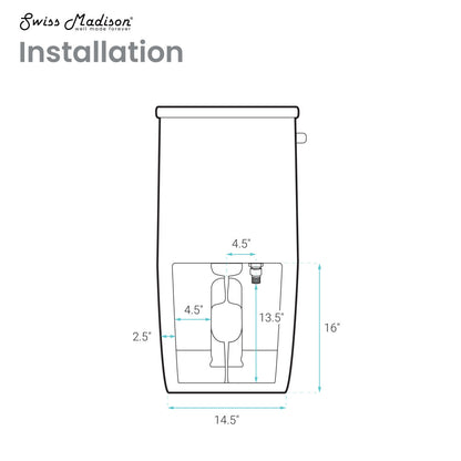 St. Tropez One-Piece Elongated Toilet Side Flush 1.28 gpf