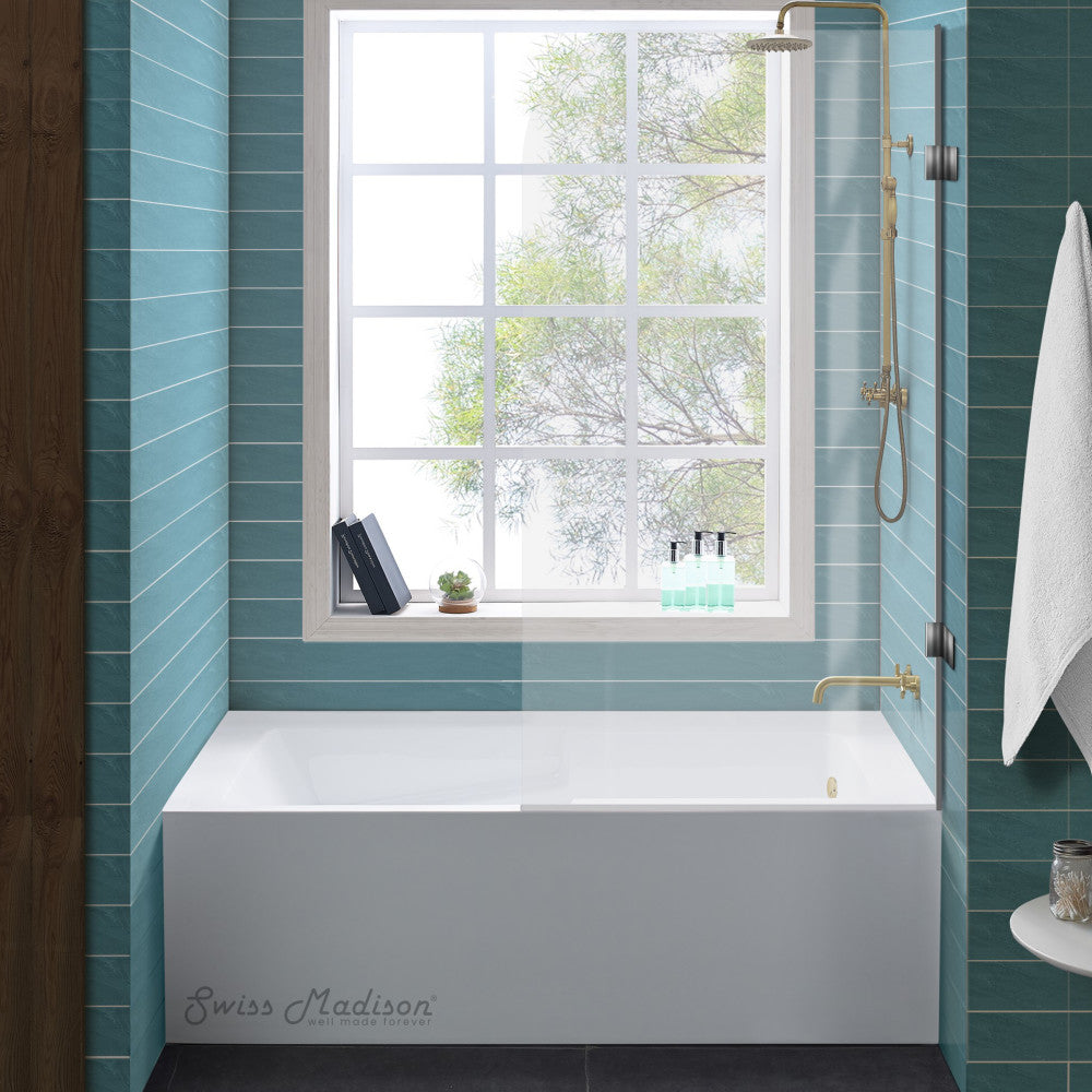 Voltaire 54 x 30 Skirted Right Drain Soaking Alcove Bathtub in