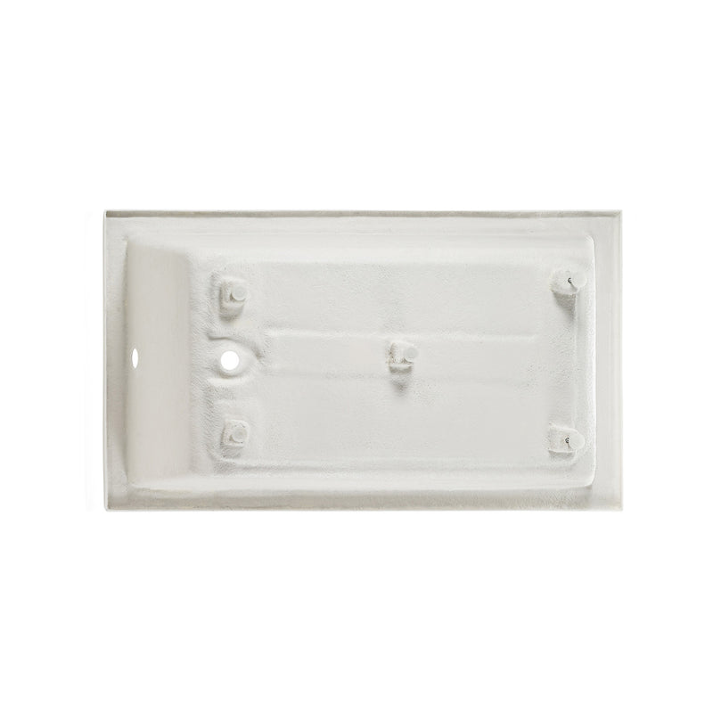 Voltaire 54" x 30" Acrylic Glossy White, Alcove, Integral Left-Hand Drain, Bathtub