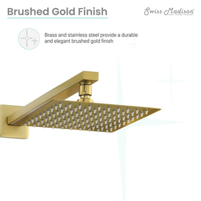 Concorde Single-Handle 1-Spray Tub and Shower Faucet in Brushed Gold (Valve Included)