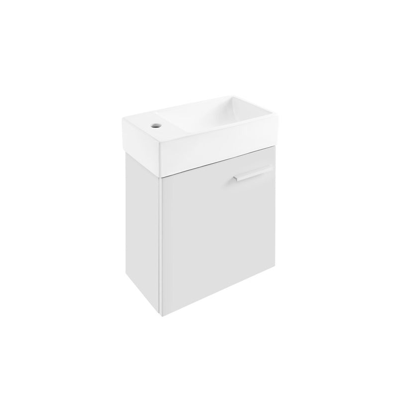 Colmer 18" Wall-Mounted Bathroom Vanity in White with Sink Top