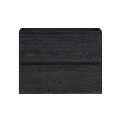 Liberte 30" Wall-Mounted Bathroom Vanity Cabinet without Top in Black Oak