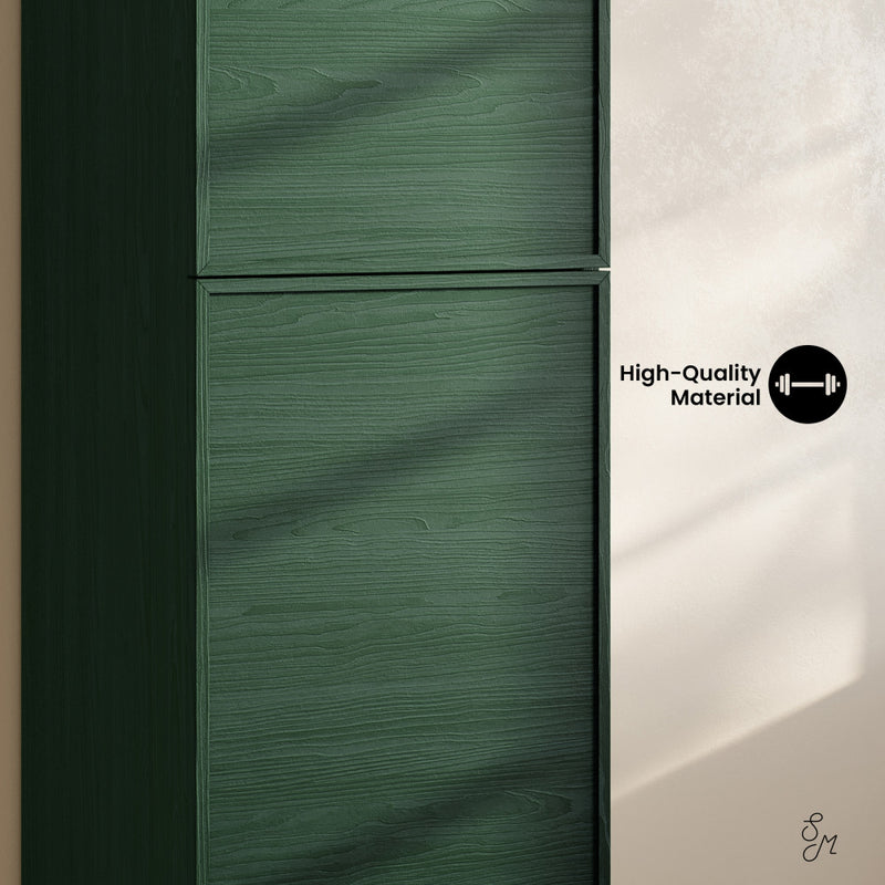 St. Tropez 15 x 15 x 60 Freestanding Linen Cabinet in Green Oak