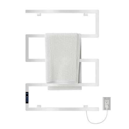 Voltaire 5-Bar Electric Towel Warmer in Matte White
