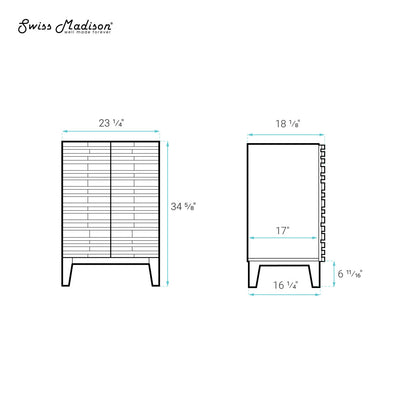 Cascade 24" Freestanding Bathroom Vanity Cabinet without Top in Green Oak