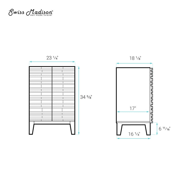 Cascade 24" Freestanding Bathroom Vanity Cabinet without Top in Green Oak