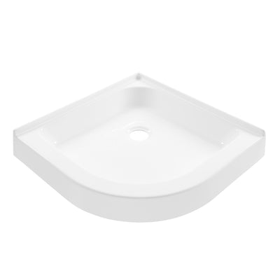 Voltaire 32" x 32" Acrylic White, Single-Threshold, Center Drain, Neo-angle Shower Base