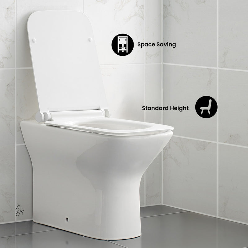 Carre Back-To-Wall Square Toilet Bowl