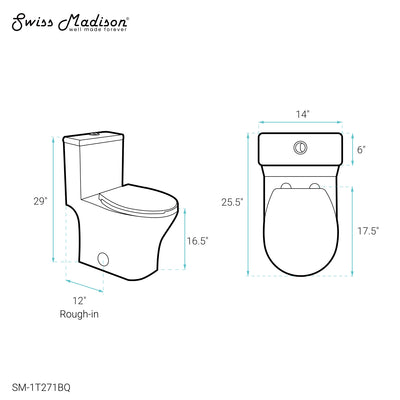 Sublime III One-Piece Round Toilet Vortex™ Dual-Flush 0.95/1.26 gpf in Bisque