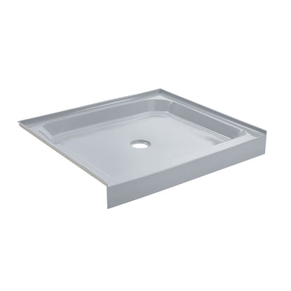 Voltaire 36" x 36" Single-Threshold, Center Drain, Shower Base in Gray