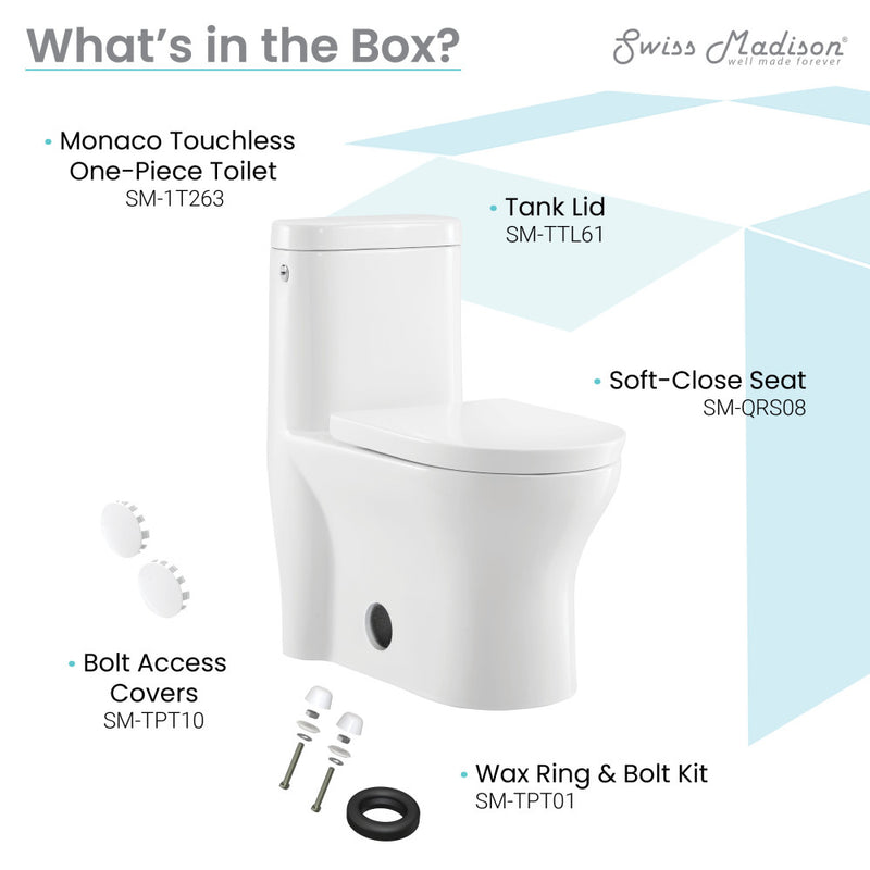 Monaco One-Piece Elongated Toilet Dual-Flush 1.1/1.6 gpf, Touchless