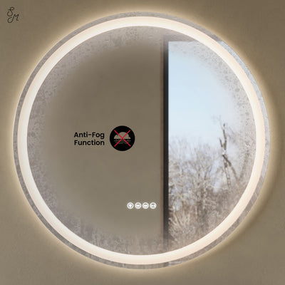 Monaco 32" Round LED Anti-Fog Smart Mirror with Bluetooth