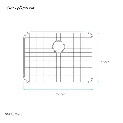 Stainless Steel Kitchen Sink Grid for 30 x 21 Sinks