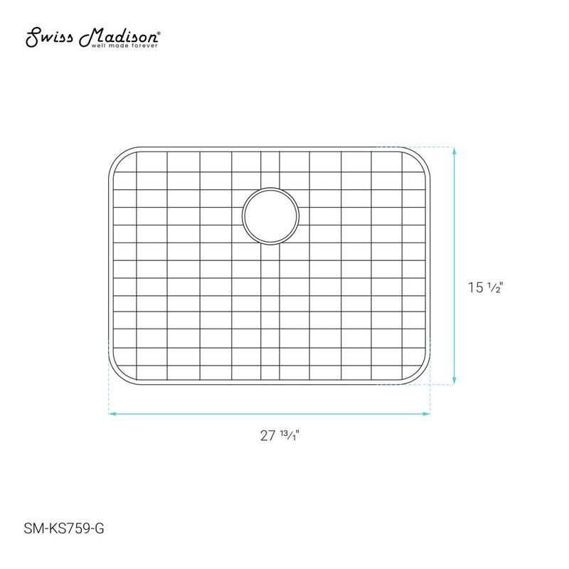 Stainless Steel Kitchen Sink Grid for 30 x 21 Sinks