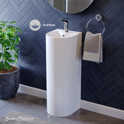 Sublime Rounded Basin Pedestal sink