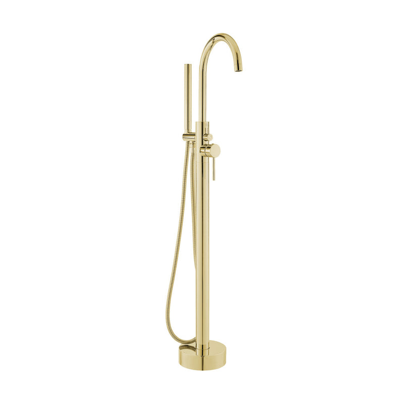 Ivy Freestanding Bathtub Faucet in Brushed Gold