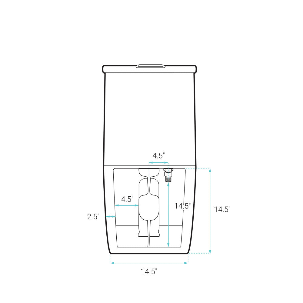 St. Tropez Two-Piece 12" Rough-in 1.1/1.6 GPF Dual Top Flush Elongated Toilet in Matte Black