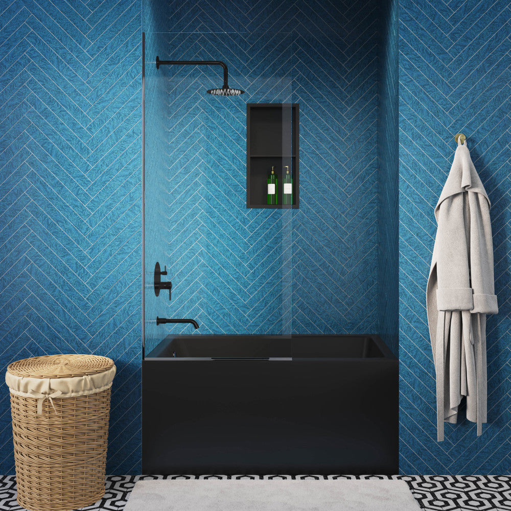 Ivy Single-Handle 1-Spray Tub and Shower Faucet in Matte Black (Valve Included)