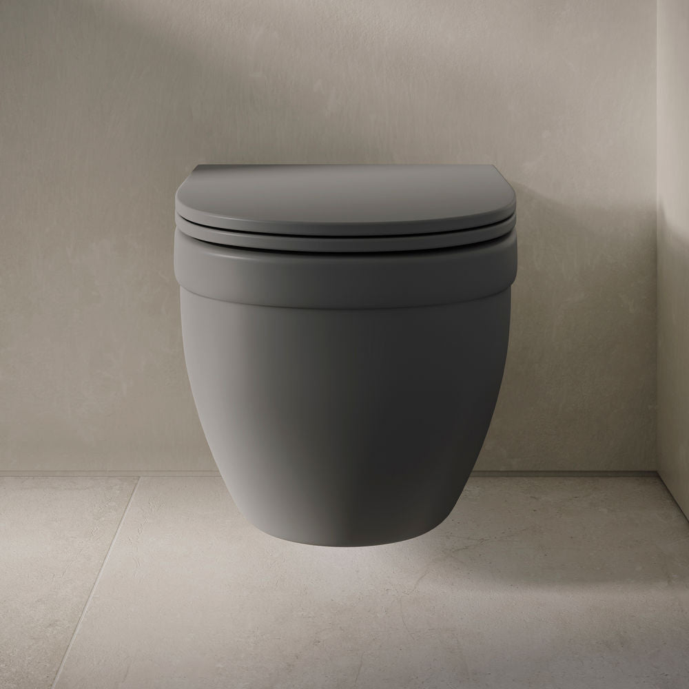 Ivy Wall-Hung Toilet Bowl Only in Matte Gray