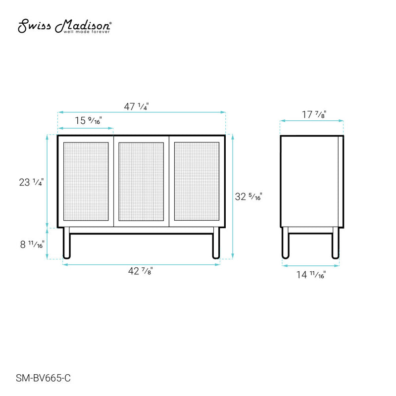 Classe 48" Bathroom Vanity in Oak-Cabinet Only