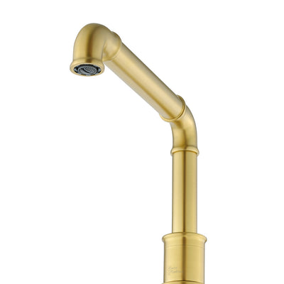 Avallon 8 in. Widespread, Sleek Handle, Bathroom Faucet in Brushed Gold