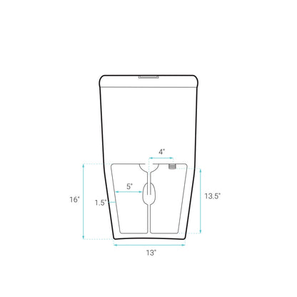 Dreux One Piece Elongated Dual Flush Toilet with 0.95/1.26 GPF