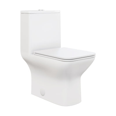 Carre One Piece Square Toilet Dual Flush 1.1/1.6 gpf in Matte White