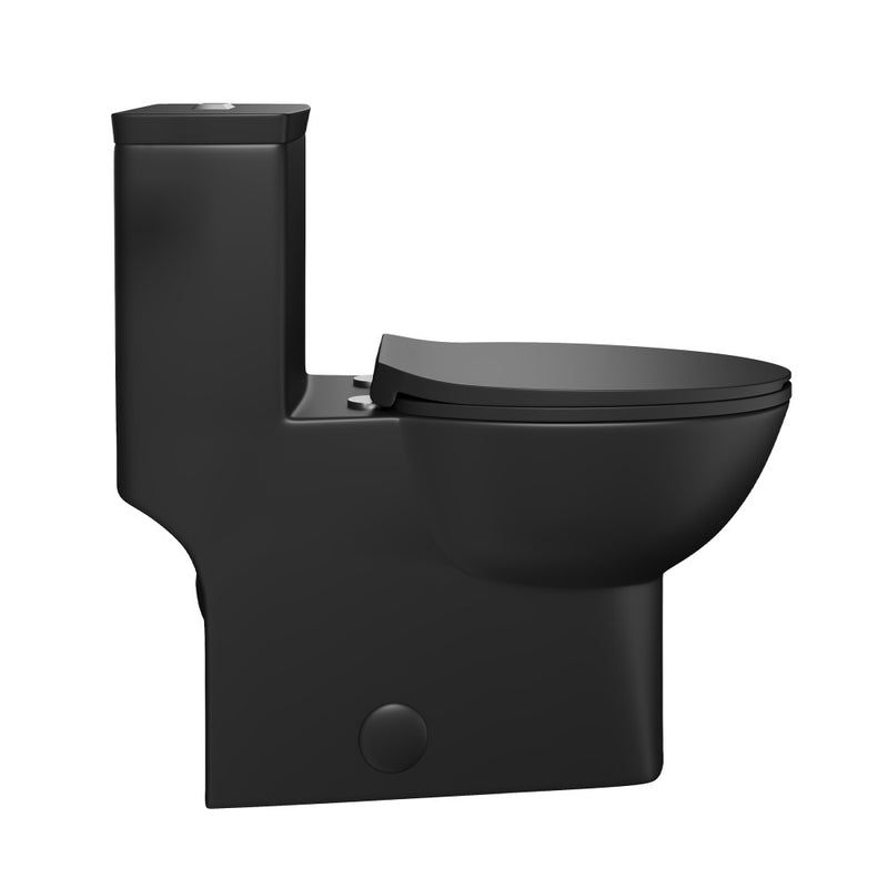 Classe One-Piece 12" Rough-in 1.1/1.6 GPF Dual Top Flush Toilet in Matte Black